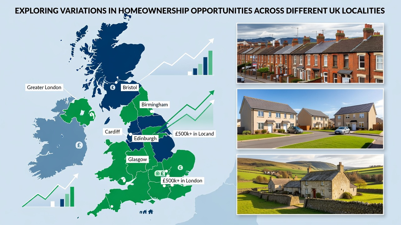 Chart illustrating homeownership statistics by UK local authority